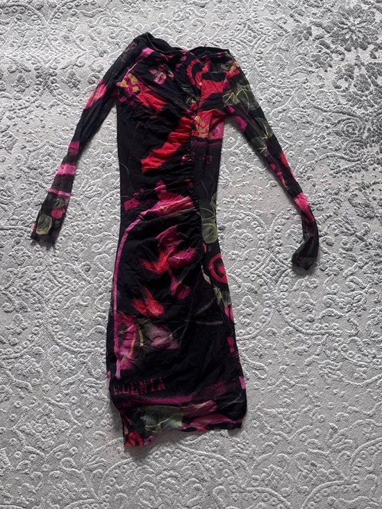 Jean Paul Gaultier Dresses & Skirts - Jean Paul Gaultier Black and Pink Long Sleeve Dress